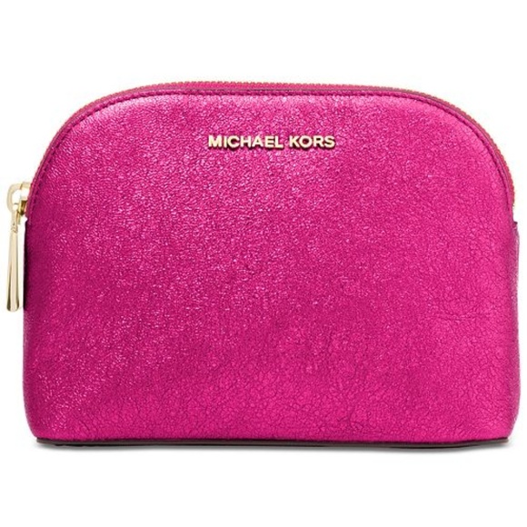 MICHAEL Michael Kors Handbags - NWT MICHAEL KORS MD ULTRA PINK MAKEUP POUCH CLUTCH